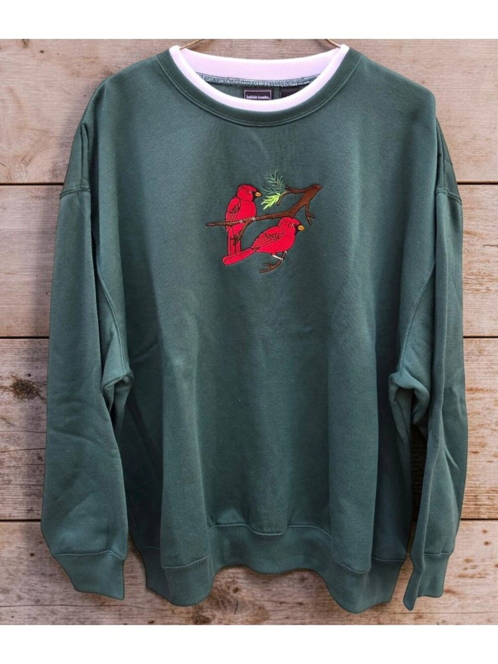 Vintage Bobbie Brooks Cardinal Embroidered Winter Sweatshirt 3XL Crewneck 90s